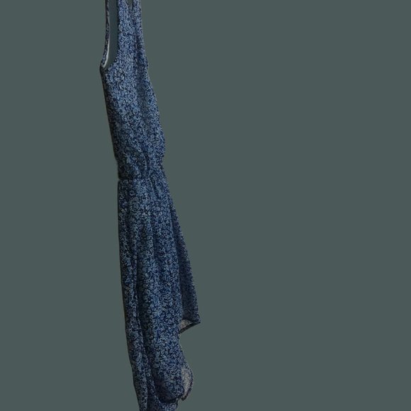 Girls Dress, Medium, Blue Flower Prints, Age 8-10, Youth - Picture 5 of 8